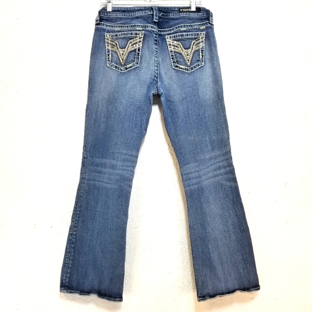 Vigoss Boot Cut Embellished pockets Stretch denim women size 9 jeans